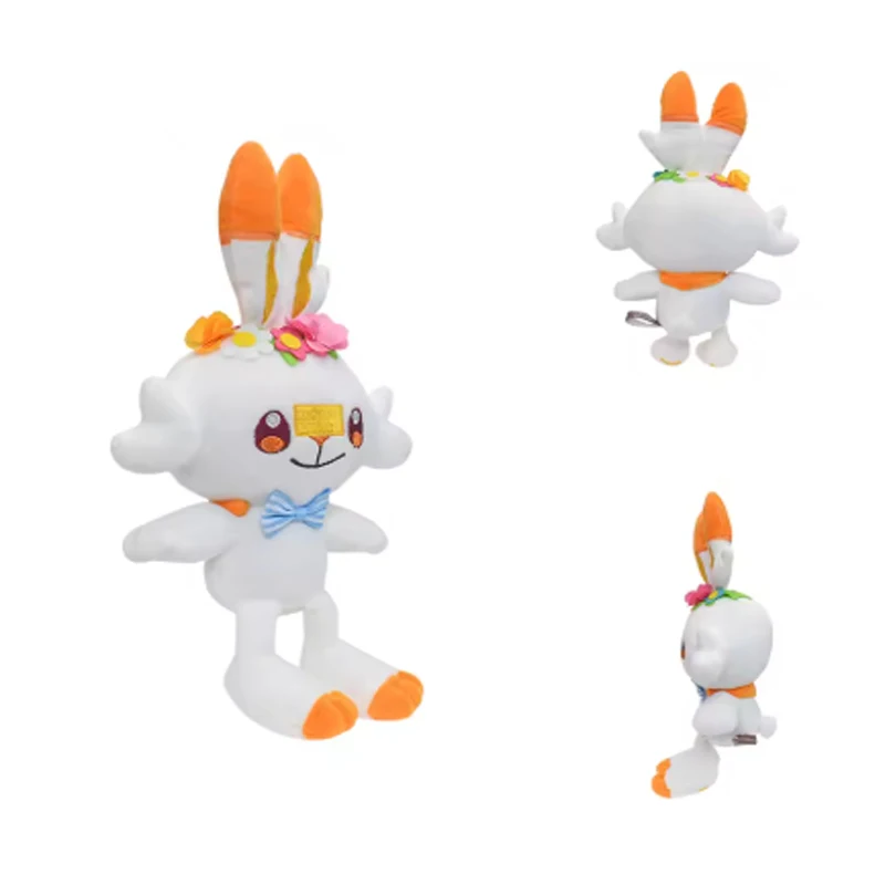 20cm Original Plush Easter Series Pikachu Eevee Scorbunny Sylveon Pawmi Plush Doll Pillow Xmas Birthday Gift for Children