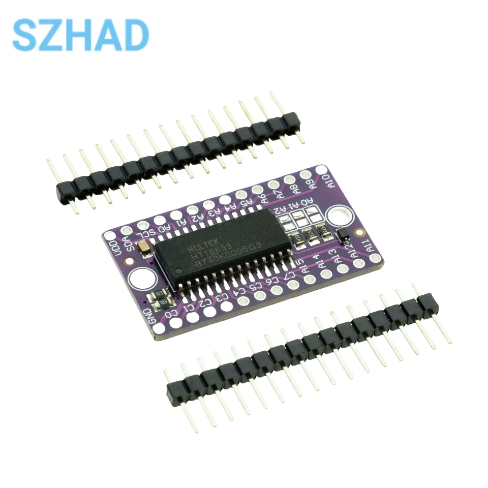 HT16K33 Módulo de controle de matriz de pontos LED, ferramenta de desenvolvimento de interface de tubo digital