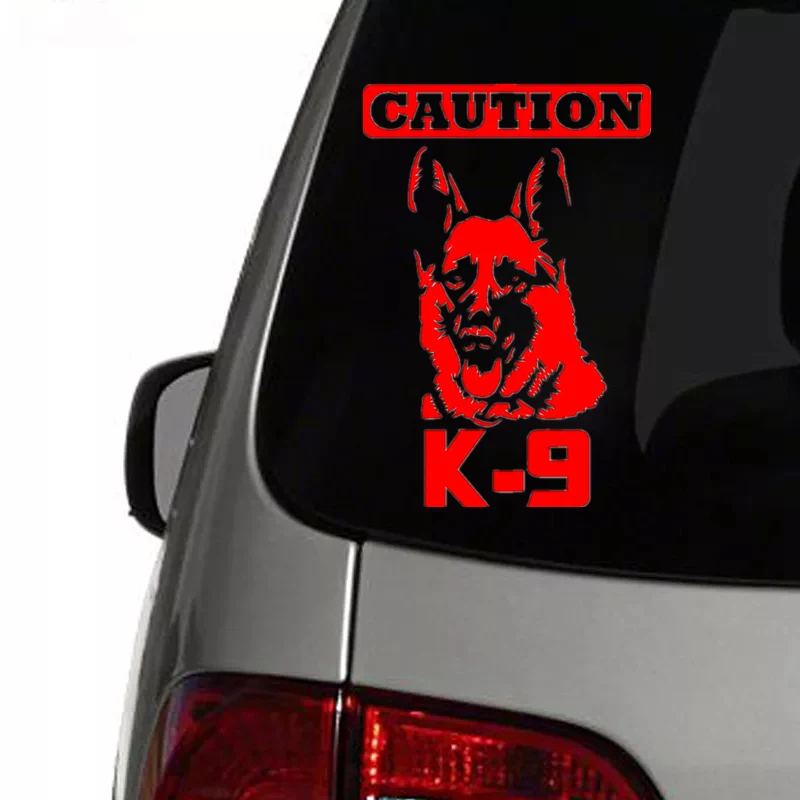 JP funny car decal for warning K9 German Shepherd car bumper window white / black car waterproof Vinyl Sticker 20cmx13. 6cm