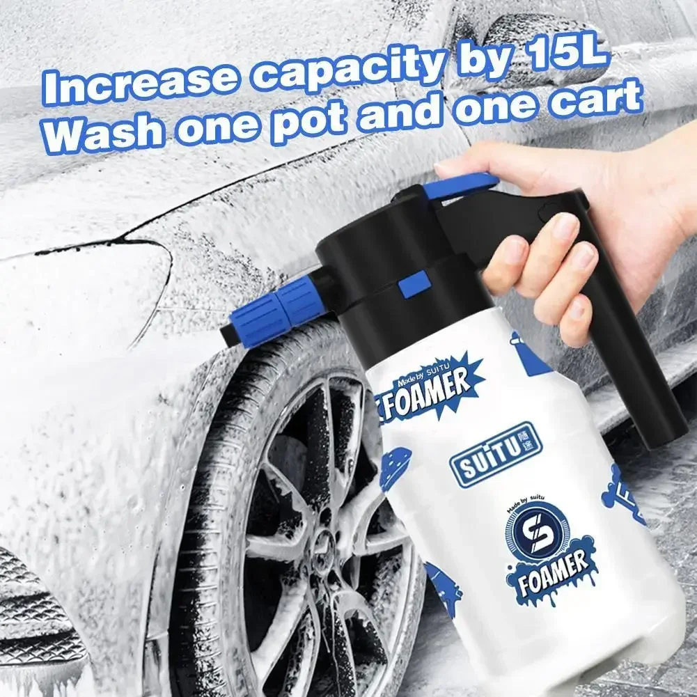 Electric car wash spray pot High foam pa pot Household high-pressure washer Pneumatic water jet divine device charging