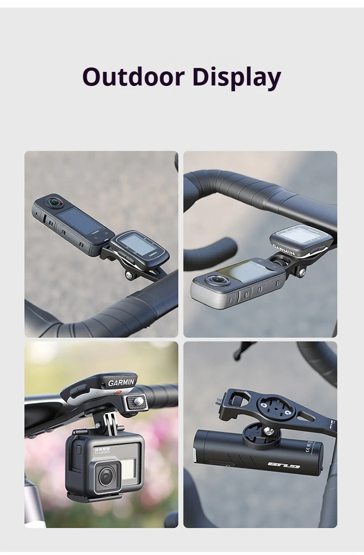 GUB MTB Rennrad-Lichthalterung aus Aluminiumlegierung, Drehbare Fahrrad-GPS-Halterung, Unterstützt 360-Grad-Kamera für Mountainbikes & Rennräder – Detail 4