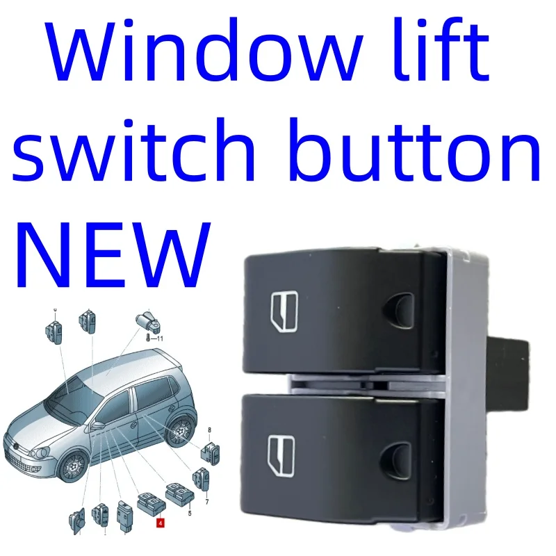 NEW Hoge Kwaliteit Electric Power Window Switch Knop Applicable to VW/Polo Gol Ibiza/ST /SEAT/ Cordoba 6Q0959858 2002-2009