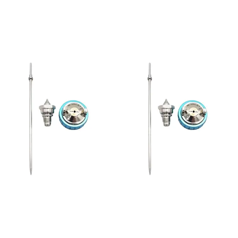 Exquisite-2X W-101 Spray-Gun Nozzle Kit Nozzle Needle And Nozzle Cap W101 HVLP Gravity-Feed Paint Nozzle Air Spray-Gun Parts 1.0