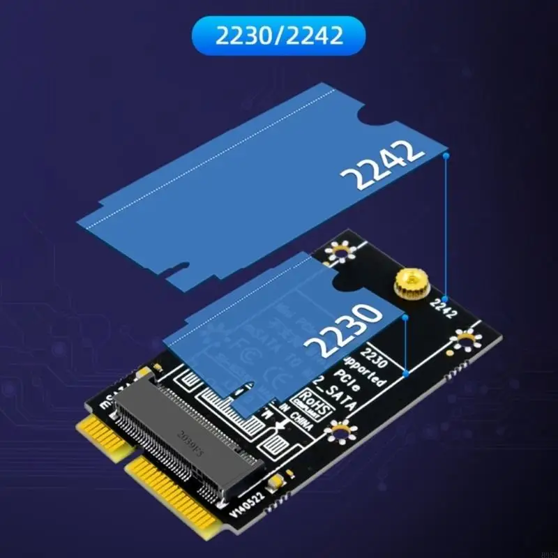 Câble D'extension M.2 NVMe M-Key (B+M) 2230 à 2242 - Mâle Vers Femelle - Pour ThinkPad Et Autres