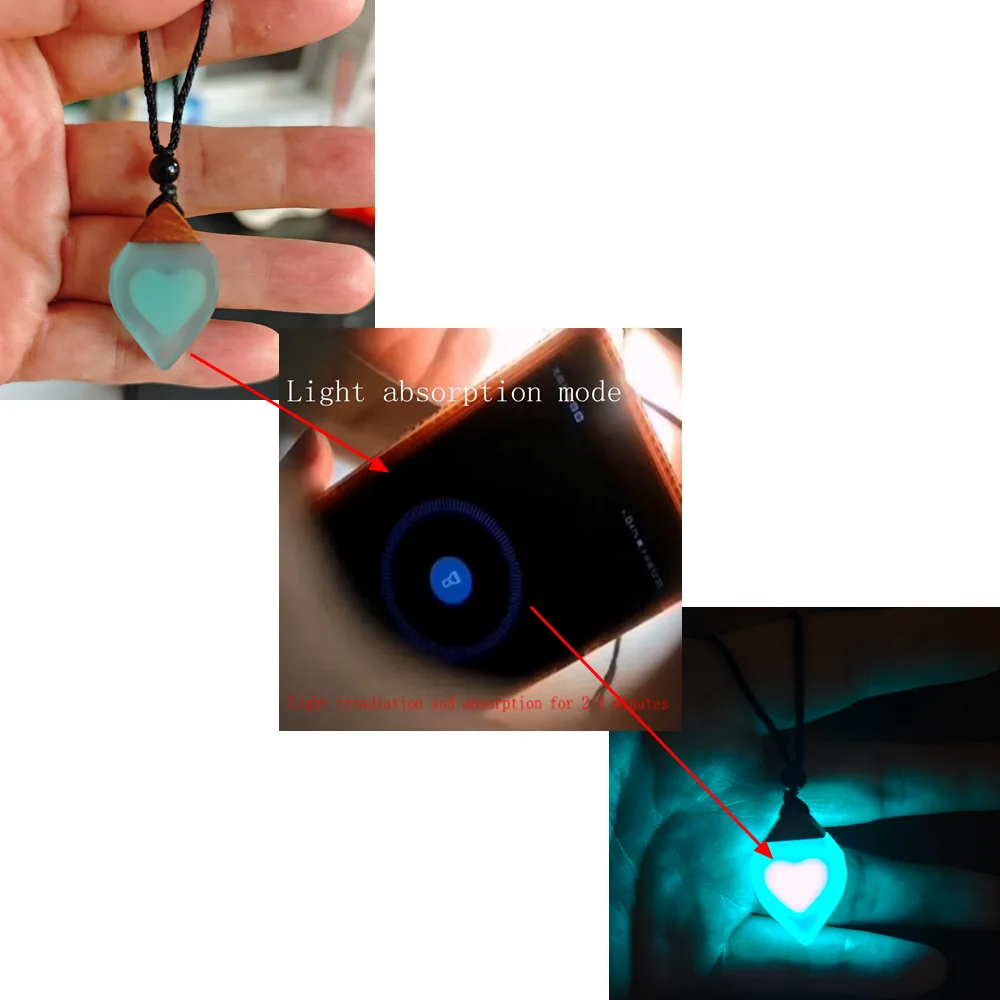 Pingente azul em forma de coração, estética retrô simples, inspirado no amor, nova moda, romântico, colar luminoso oculto em forma de coração