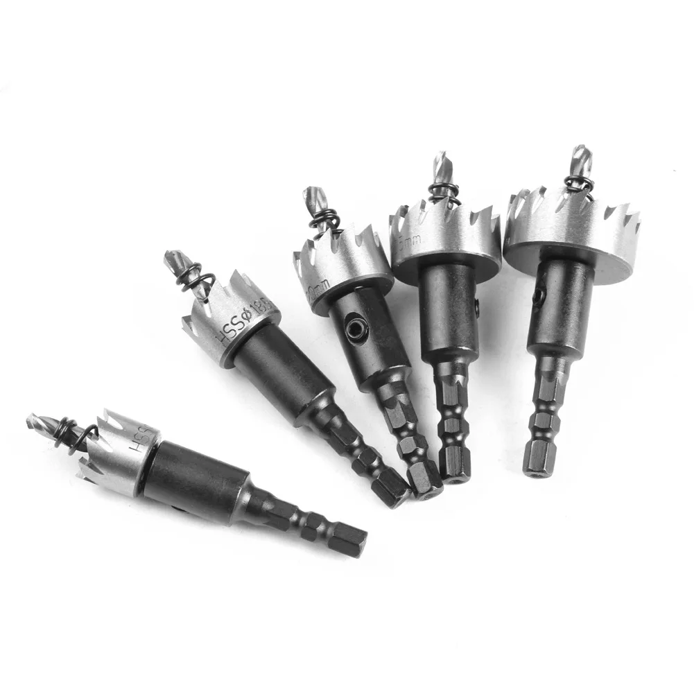 1PC HSS 육각 샹크 고속도강 홀 오프너 철판 및 철판 드릴링 리밍 스테인리스 스틸 금속 홀 오프너