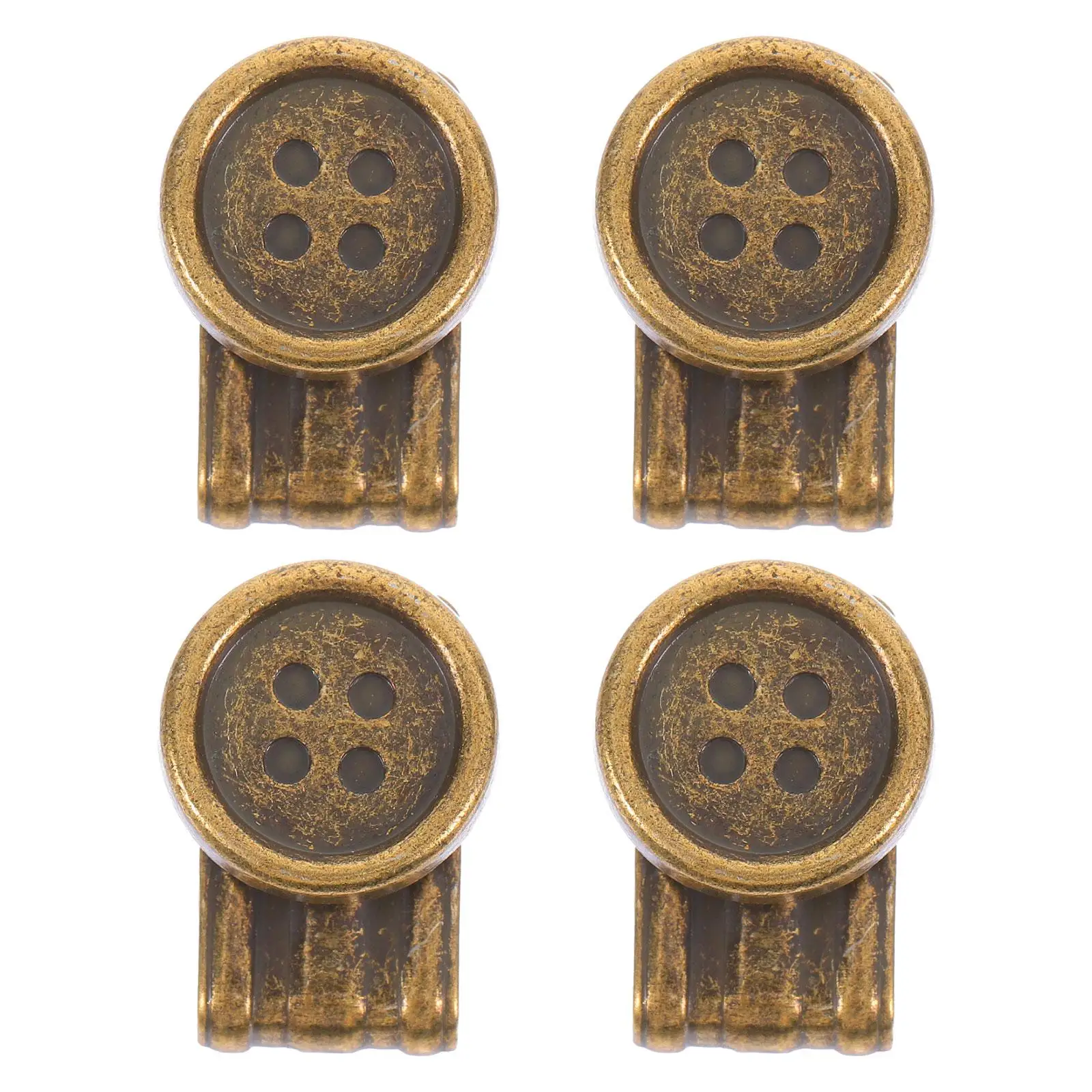 

4pcs Metal Clips Pants Suspenders Clips For Hats Suspenders for Pants Hats Movable No Sew Buttons Replacement Craft Supplies