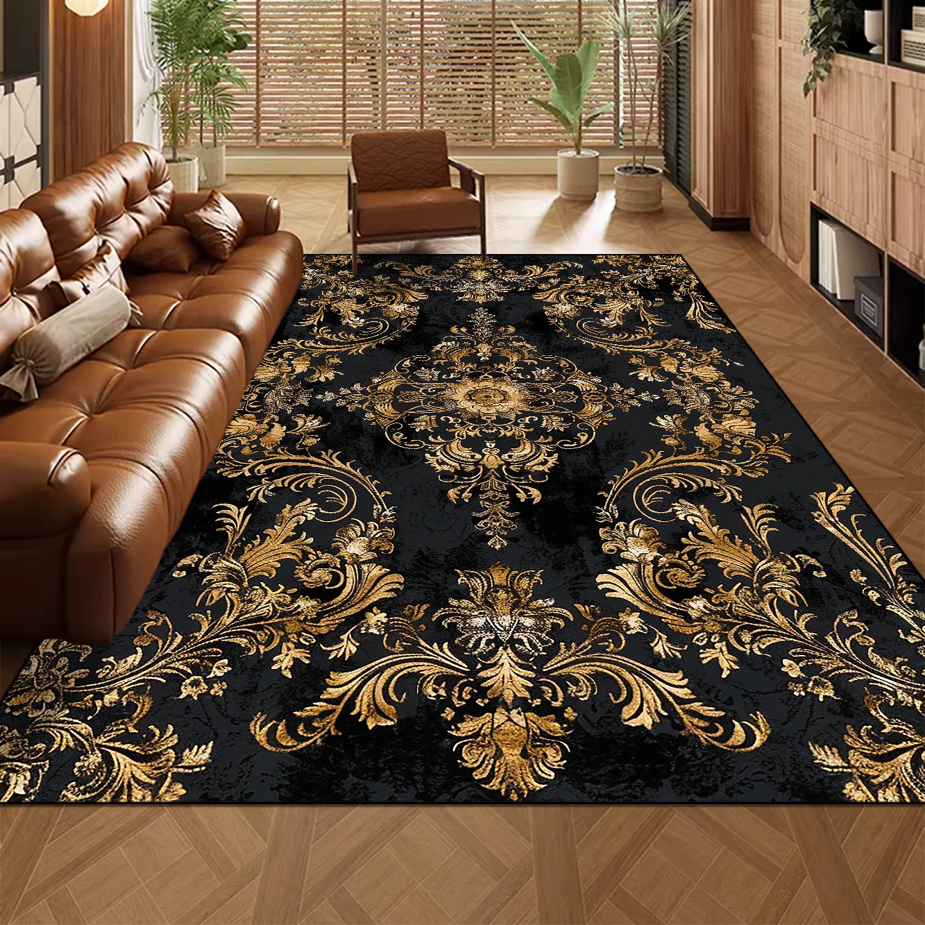 Retro Persian Large Living Room Carpet Bedroom Thickening Bedside Soft Rugs Absorbent Sofa Coffee Tables Mat Customizable Ковер