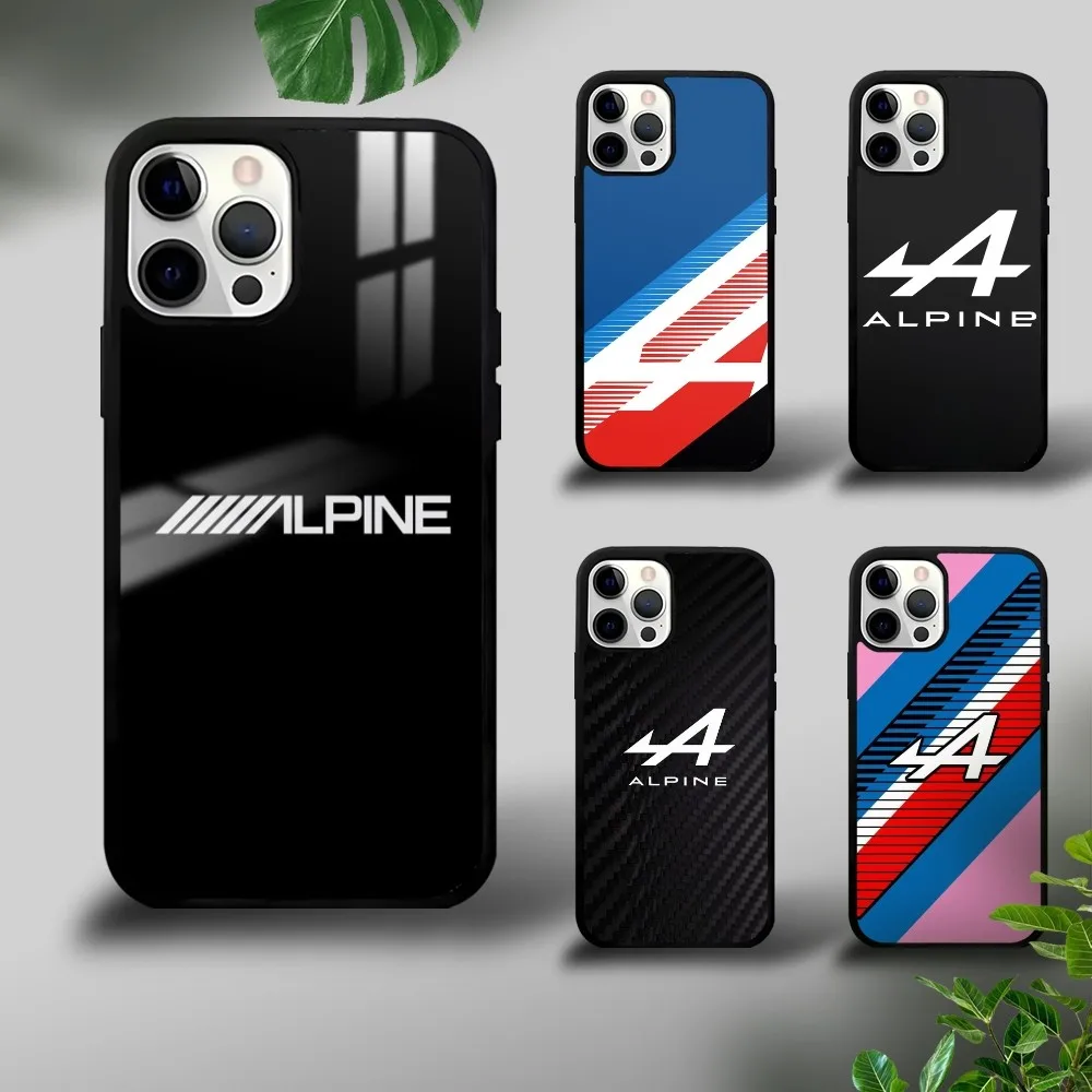 Cool A-Alpine Logo Funda de teléfono para iPhone 16 15 14 13 12 11 Pro Xs Max Mini Plus Celulares Funda dura