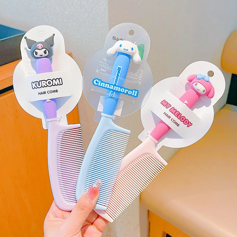

Kawaii Sanrio Melody Kuromi Cinnamoroll Cute Comb Girls Long Hair for Home Comb Girls Ponytail Comb Does Not Hurt The Scalp