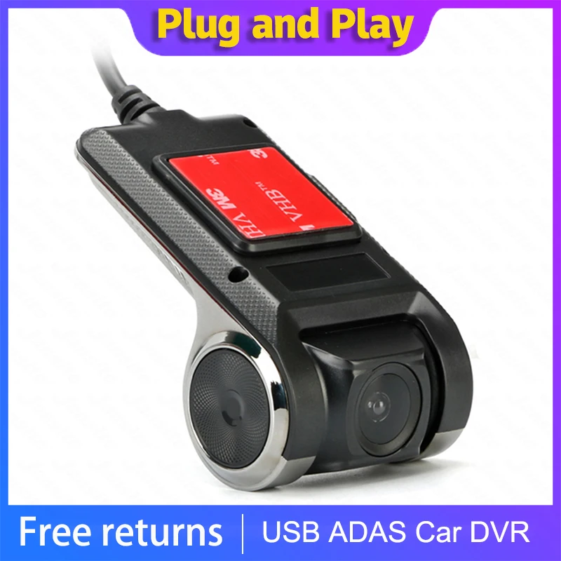 

Car Dash Cam USB HD 1080P Wide Angle Car Camera Recorder Front ADAS Dashcam Night Version Android DVR Auto Recorder