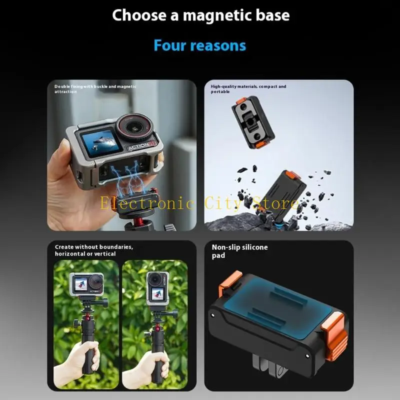 Universal Quick Install Base Action Camera Montaining Base for Action 5Pro/4 Hu8d