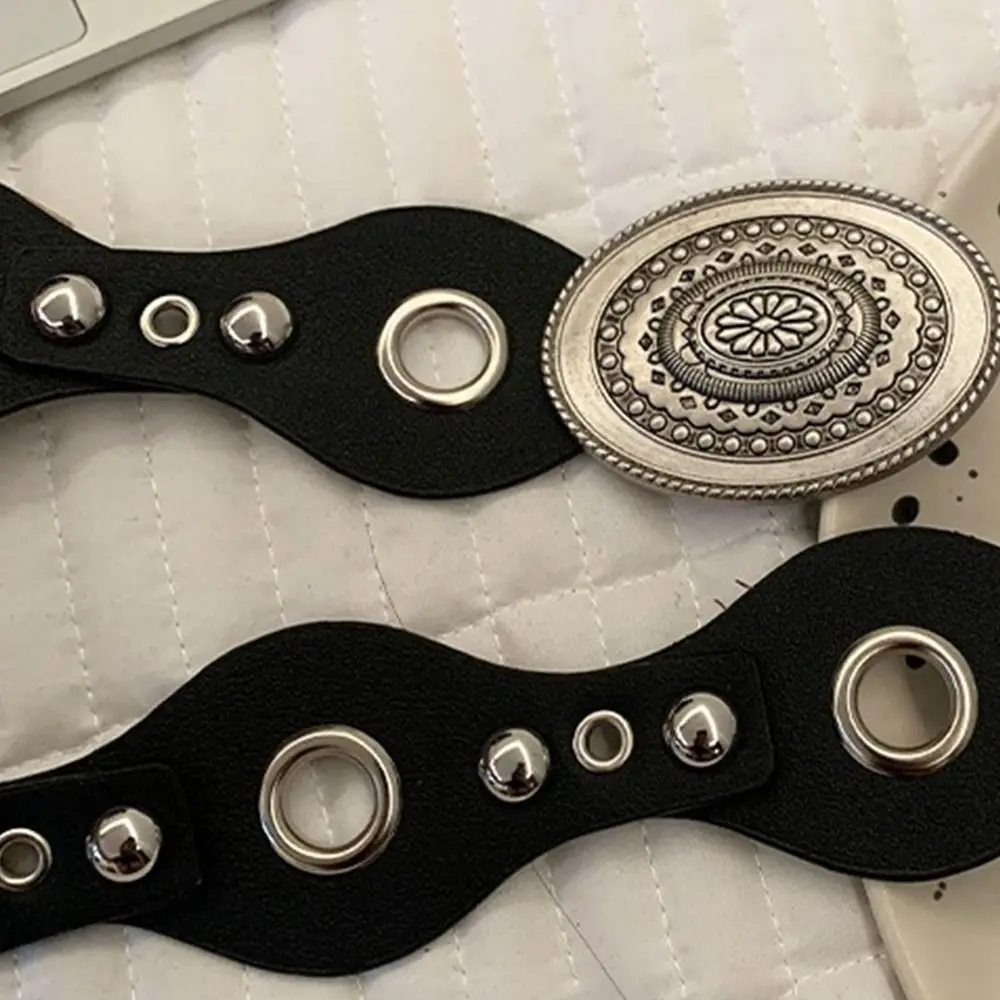 المتخصصة خمر المرأة برشام حزام ليوبارد Y2k حزام من الجلد القوطية Harajuku فستان حزام جينز حزام خصر