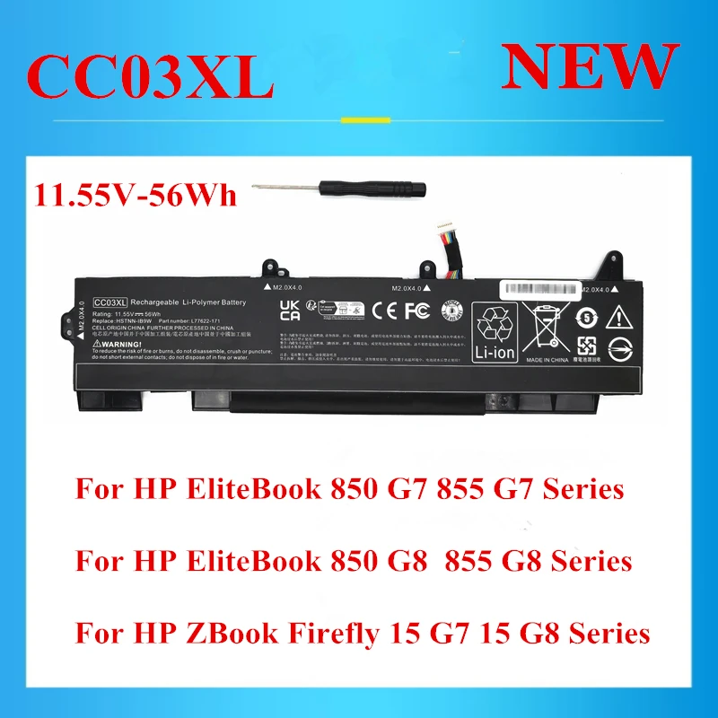 

Новый аккумулятор для ноутбука CC03XL для HP EliteBook 850 G7 855 G7 850 G8 855 G8 серии ZBook Firefly 15 G7 15 G8 серии 11,55 В-56 Втч