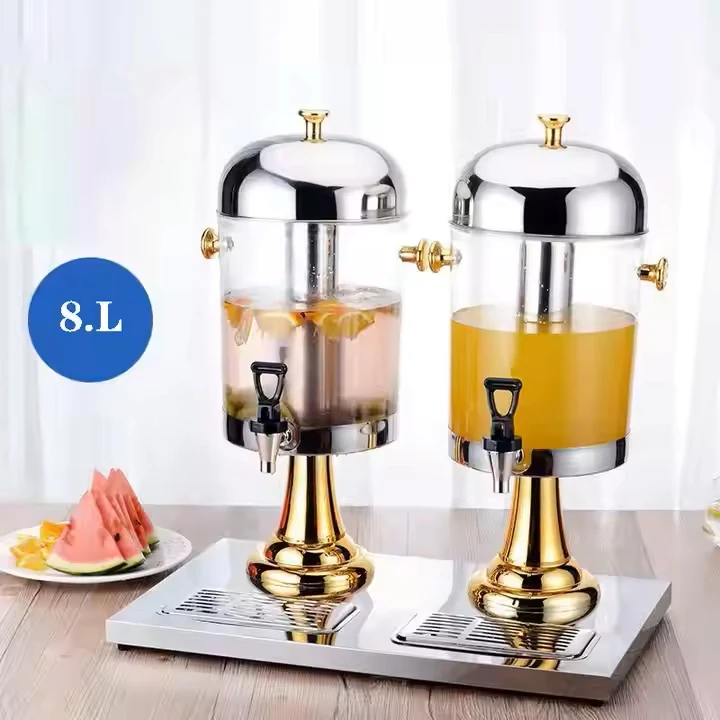 Hotel catering stainless steel 8L self-service cold water dispenser, water dispenser, beverage juicer