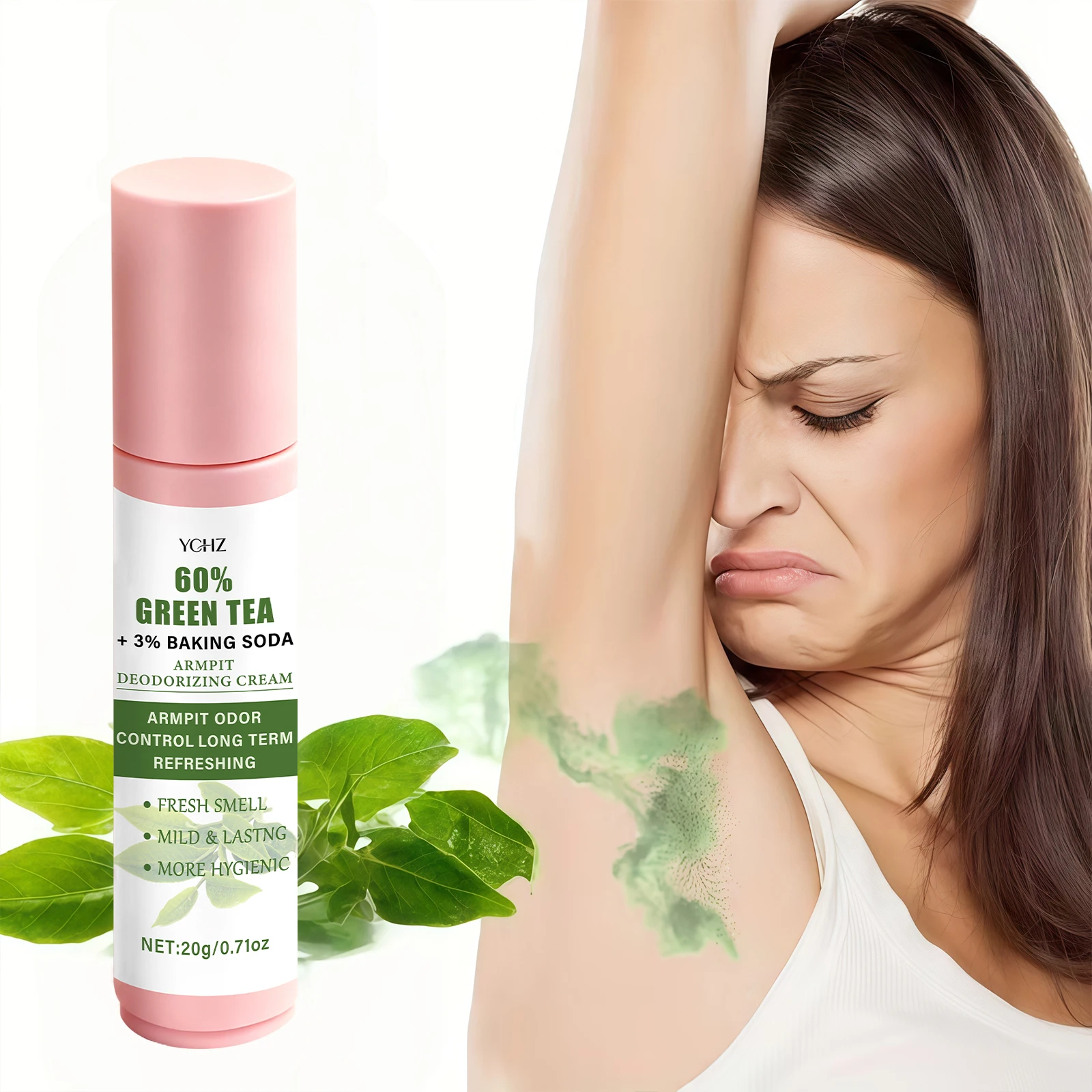

Underarm Deodorant—Contains 60% Green Tea—Effectively Controls Underarm Odor, Provides Long-Lasting Freshness, Nourishes the Skin—Hygienic and Gentle, Suitable for Both Men and Women