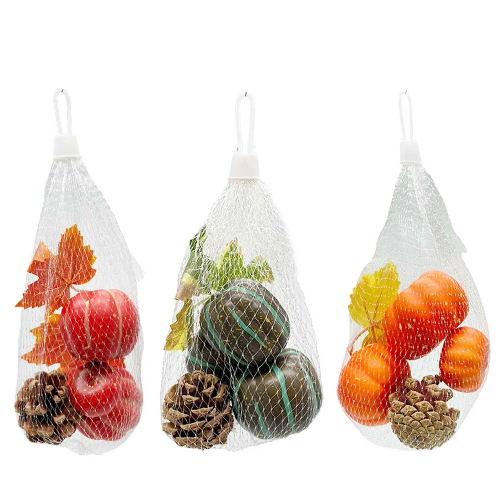 Fall Fake Pumpkins Model Artificial Vegetables Maple Mini DIY Reusable Mini Simulation Pumpkins Model for Halloween Home - view 6