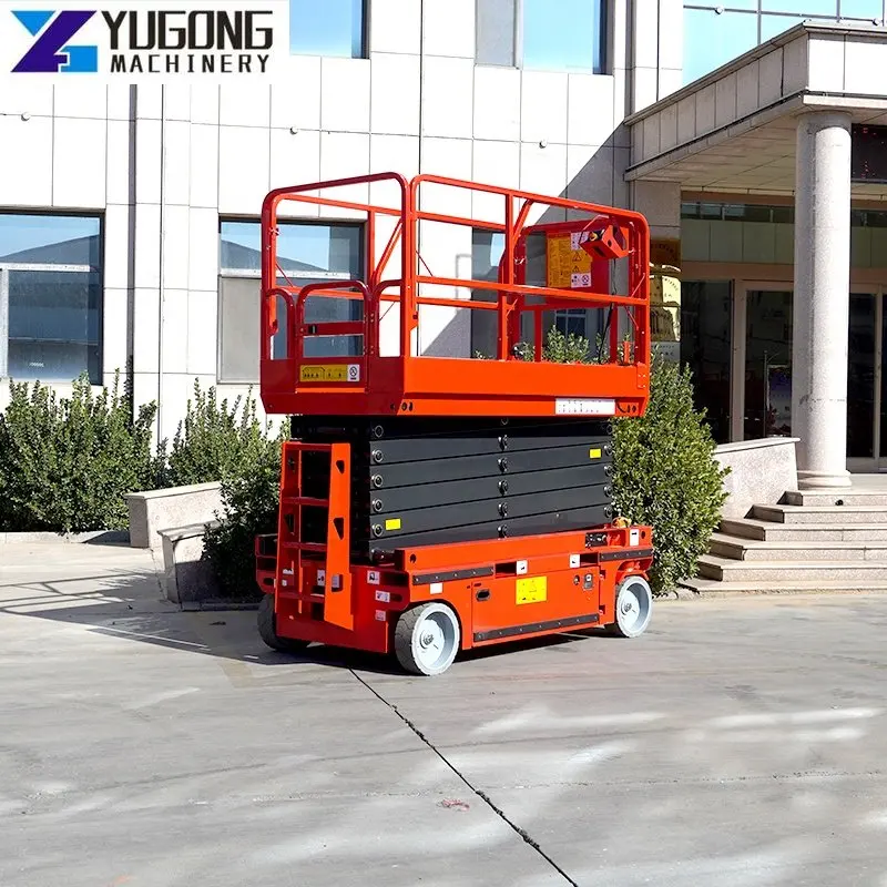 YG 10m Lifting Equipment Self-Propelled Hydraulic Scissor Lift Tracked Scissor Lift Aerial Work Platform Scissors Lift