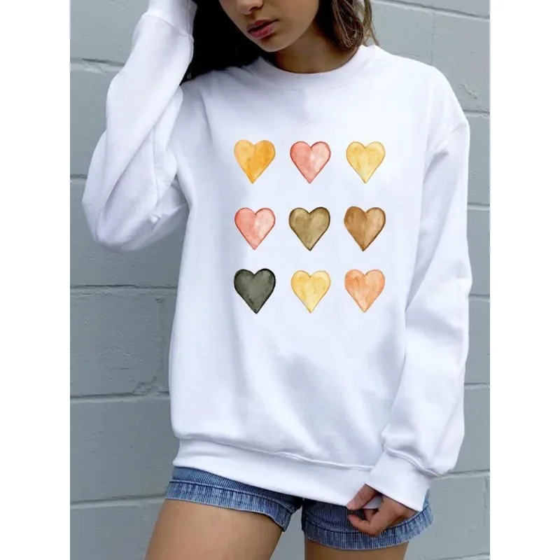 Women\'s Slim Fashion Printed Butterfly White Hoodie Streetwear Women Sweatshirts Aesthetic Sweatshirt
