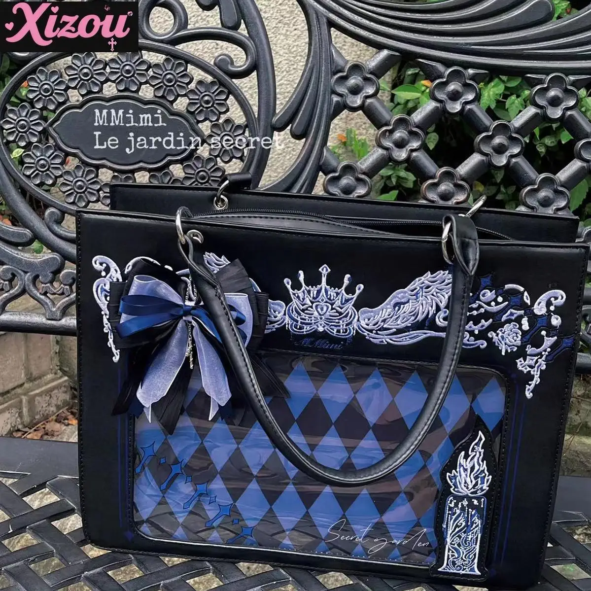 オリジナルゴシックダックロリータドリームローズ Ltabag 大容量食品二次元刺繍ポータブルショルダーメッセンジャーバッグ女性