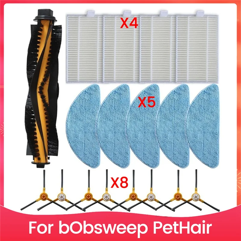 Abnp kit de peças de reposição a vácuo para bobbeep pethair para slam aspirador acessórios escova filtro esfregões