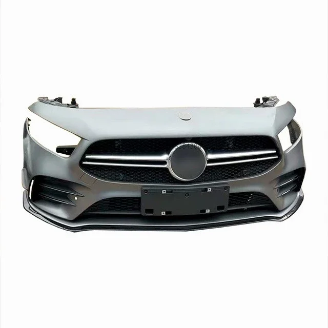 For A35 W177 Front Bumper Headlights Grill Frame Radiator Fan Parking Sensor Wiring Harness Core Support Frame