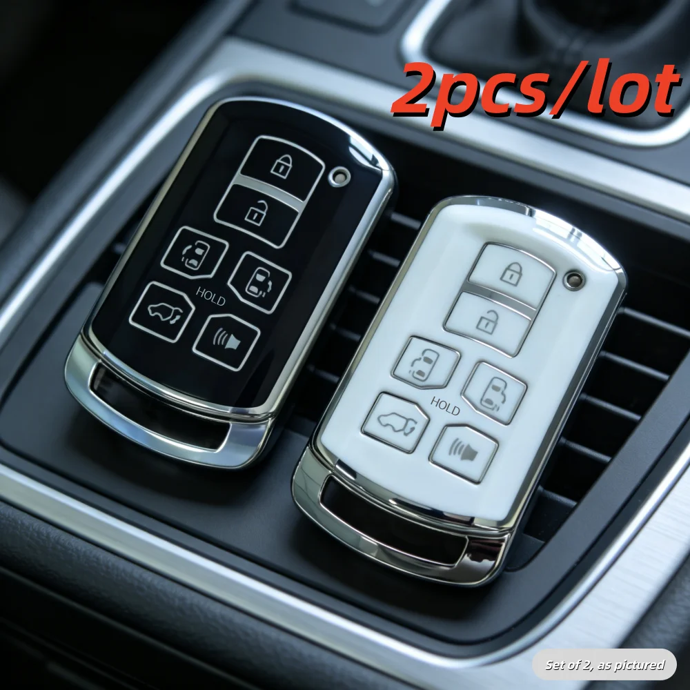 

2 шт./компл. чехлов для автомобильных ключей Toyota Sienna 2011-2020, защитный чехол для ключей из ТПУ