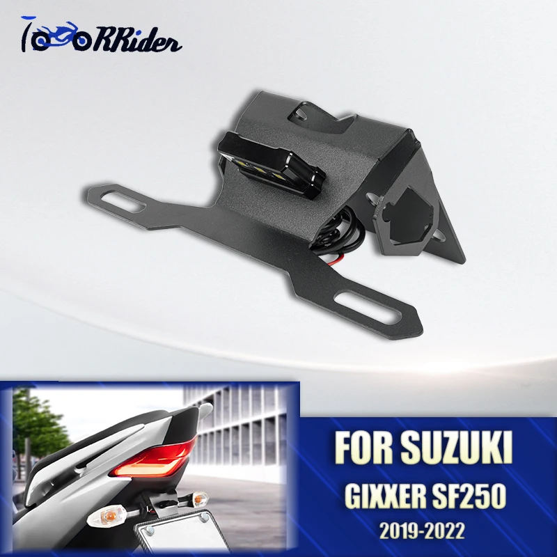 Motorcycle Tail Tidy Fender Eliminator Rear License Plate Holder Bracket Led Light For Suzuki Gixxer SF250 SF 250 2019 2022 2021