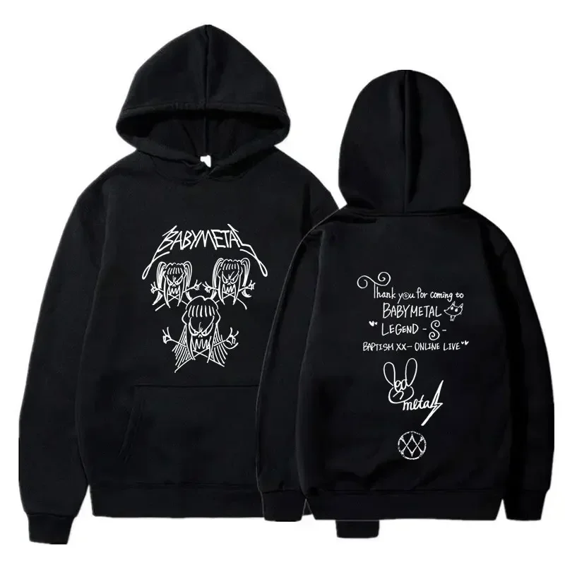 Fun BABYMETAL Band Japanese Heavy Metal Rock Band Y2k Clothes Pullover Men/women Long Sleeve Hoodie Street Wear Harajuku Top