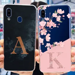 For Samsung Galaxy A30 Case SM-A305F Phone Cover Cute ABC Letters Clear Silicone Soft Funda For Samsung A20 A20e A205F A202 Capa