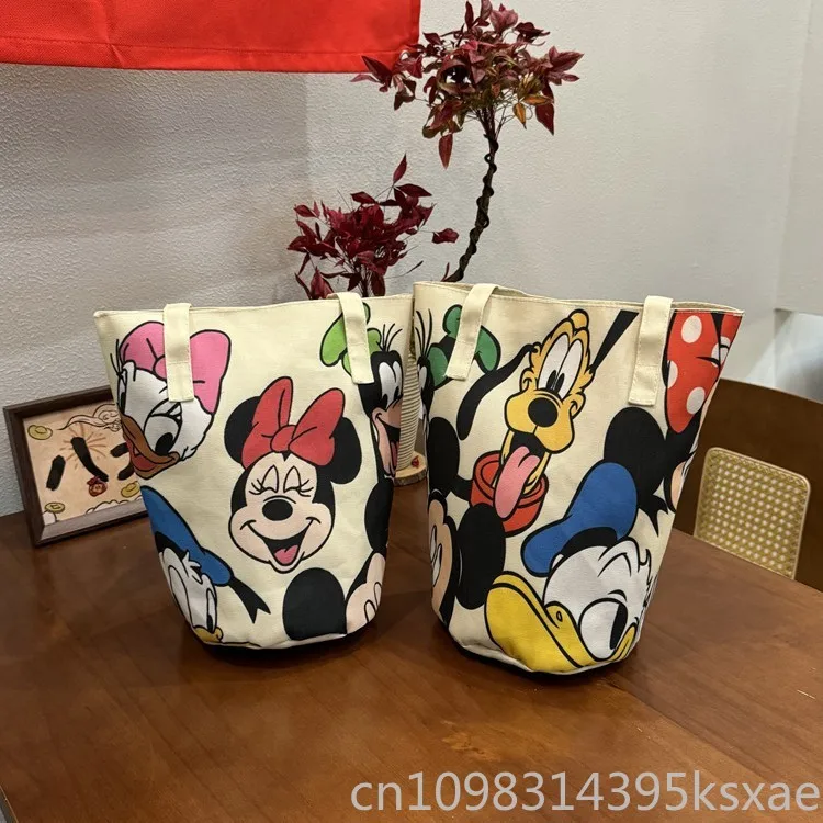 

Disney Mickey Mouse Shoulder Bag Large Capacity Casual Fashion Tote Bucket Bag for Women commuting work school travel shopping