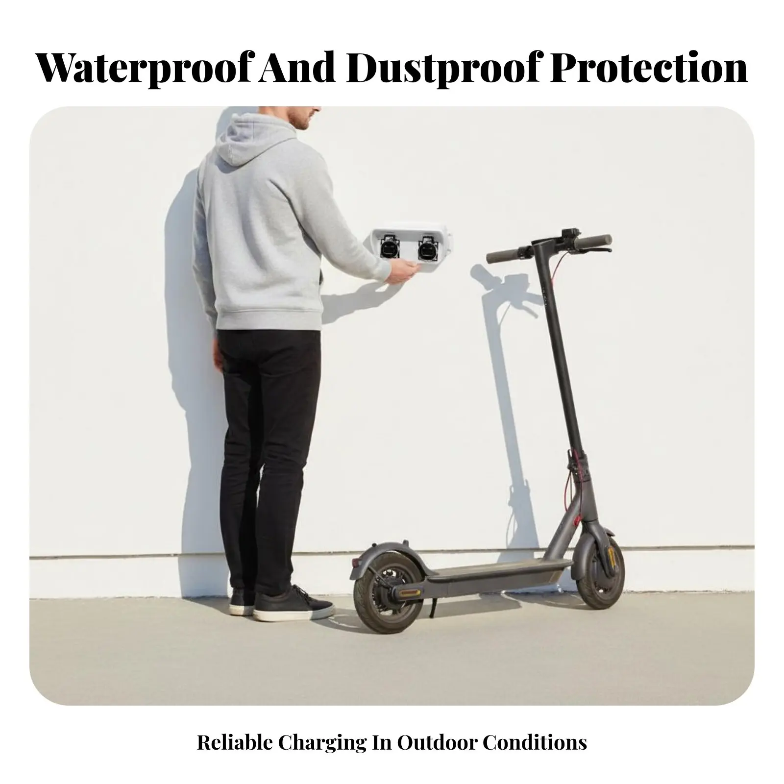 

Корпус зарядной станции с двумя портами, долговечный, для электросамокатов, простой в установке