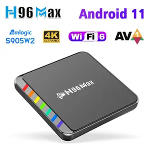 Smart TV Box Android 11 S905W2 4GB 32GB 64GB AV1 Quad Core WIFI6 4K H96 Max  W2 Set Top Box Media Player TV Box - AliExpress