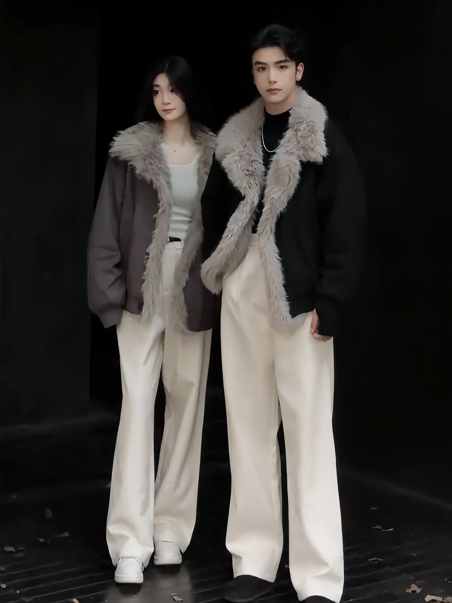 

American Sle Thiened Fce Lined Men's Cotton Jaet Winter Coat Mountain Eagle Pattern Casual Youth Faion Long Sve