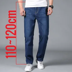 Lange herenjeans Zwart Rechte pijpen Fit Stretch Extra lange lengte Denim broek Heren Klassiek Zakelijk Uitgebreid 190 cm 200 cm 120 cm