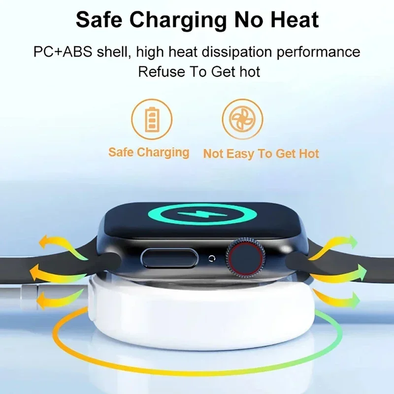 Relógio portátil carregador sem fio usb tipo c para apple watch iwatch série s10/s9/9/8/7/6 ultra 5/4/3/2 se carregamento rápido magnético