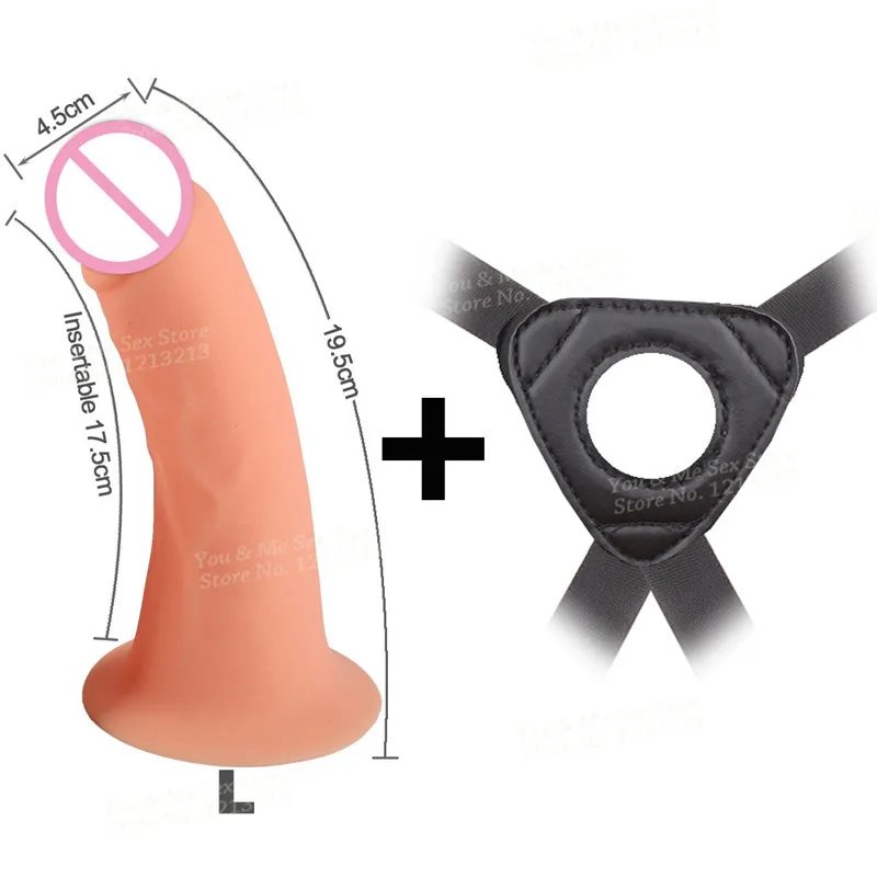 Unisex สวมใส่ของเล่น Hollow แขนสายคล้องคอ Dildo จริงบนสายรัด Extender อวัยวะเพศชายซาดิสม์ผลิตภัณฑ์สำหรับผู้หญิงผู้ชายเกย์เลสเบี้ยน