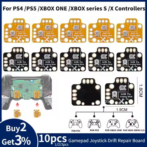 1/2/10pcs Analog Stick Drift Fix Mod Reset Drift Thumbstick Resistance Calibration Plate for PS4 PS5 Xbox One Game Controller