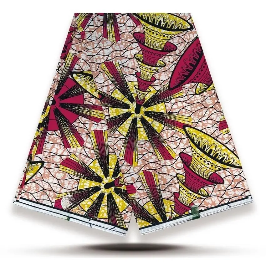 

2025 Новый стиль, Нигерия, Суэ, ткань с восковым принтом, высококачественная ткань с африканским восковым принтом для пэчворка, одежды и рукоделия, Y1