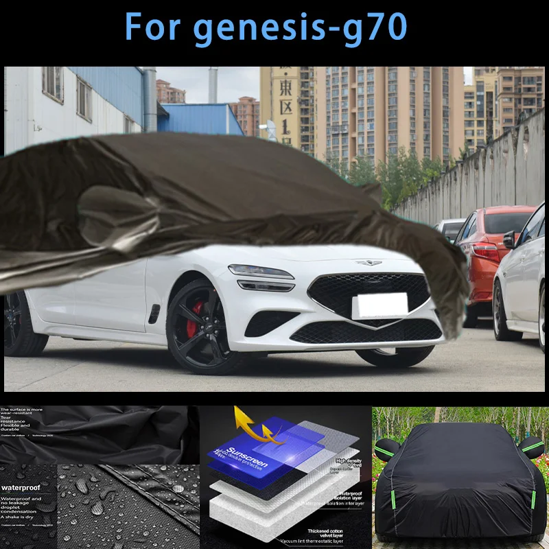 

For genesis-g70 Outdoor Protection Full Car Covers Snow Cover Sunshade Waterproof Dustproof Exterior Car accessories