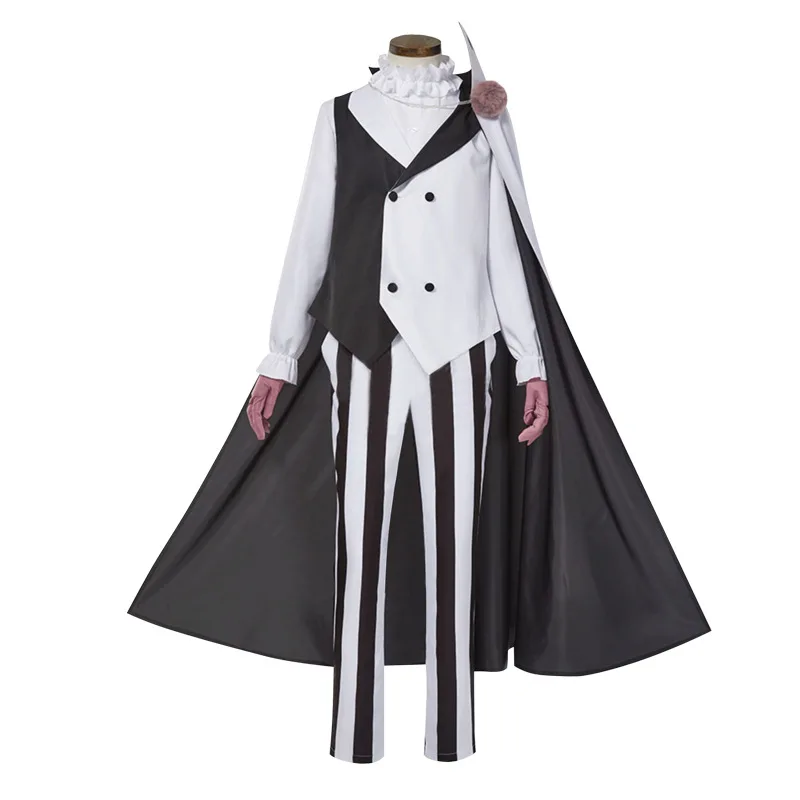 Nikolai Gogol Cosplay Costume Anime Bungou Bungo Stray Dogs Season 4 Nikolai Cosplay Cloak Cape Uniform Suit Wig Halloween