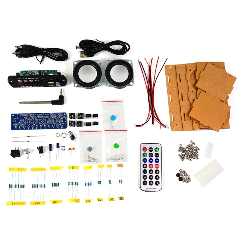 

DIY Bluetooth Speaker Kit With FM Radio 87.5-108MHZ DIY Soldering Project Practice Electronic Kit Solder Assembly