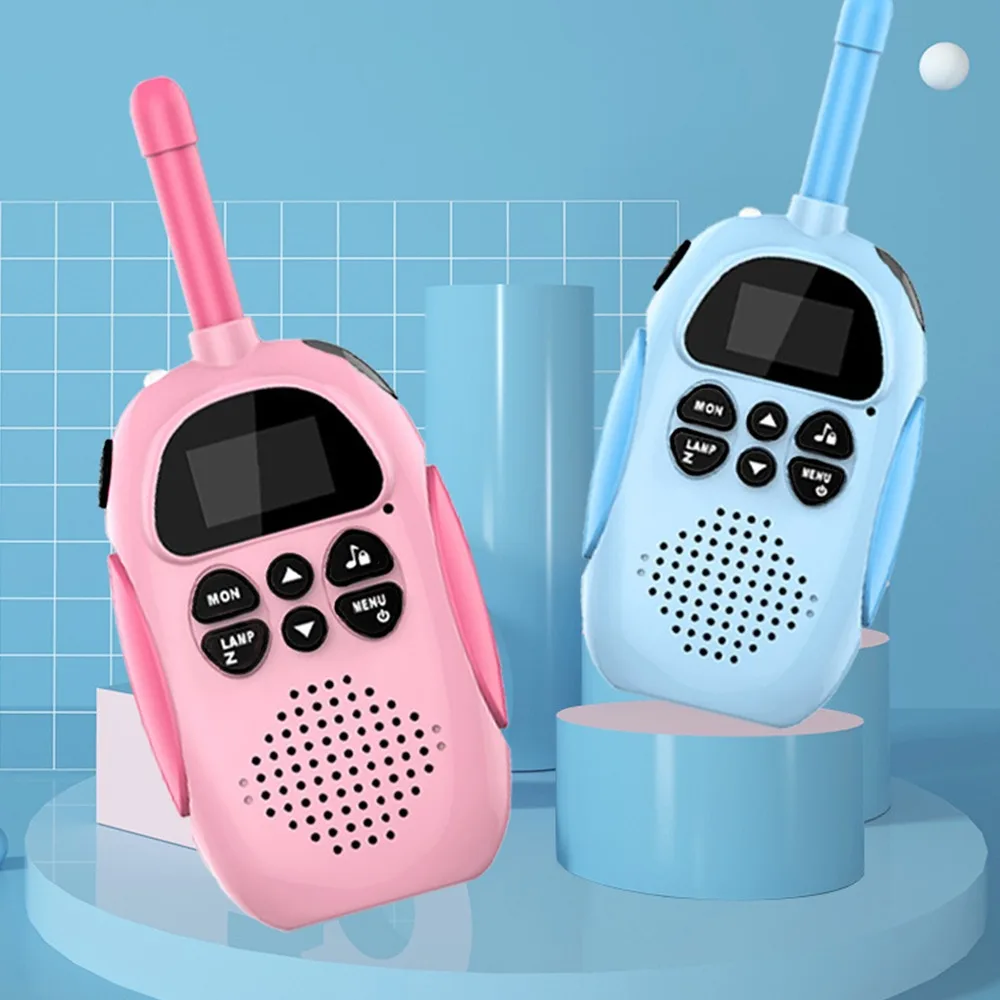 Neue 2er-Pack Walkie-Talkies für Kinder, 22 Kanäle, Taschenlampe, Wegradio, Spielzeug, wiederaufladbarer LCD-Bildschirm, 2-Wege-Radio-Spielzeug für Kinder