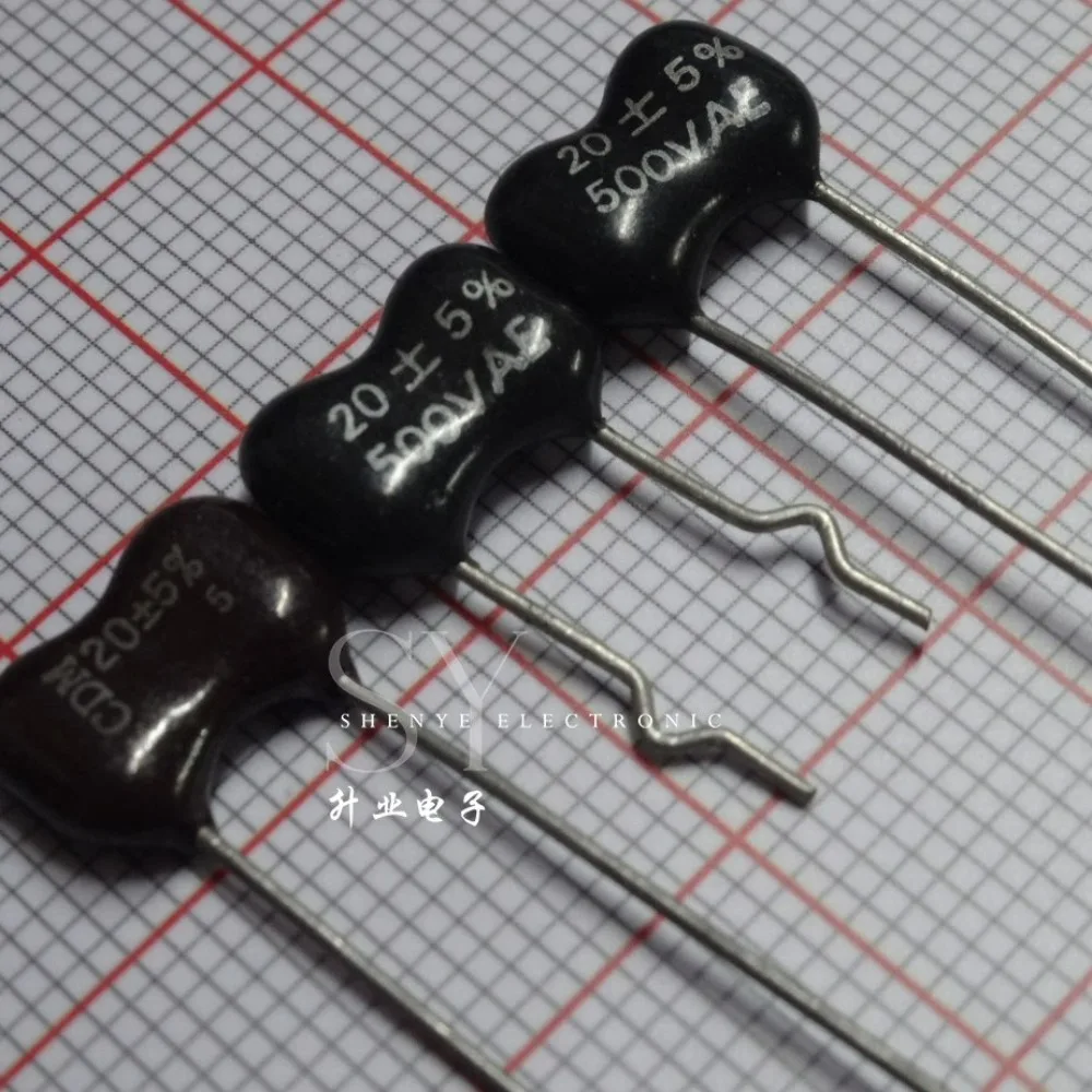 5PCS 0.00002uf/500V 20pF 200 Brand New 5mm Silver Mica Capacitor