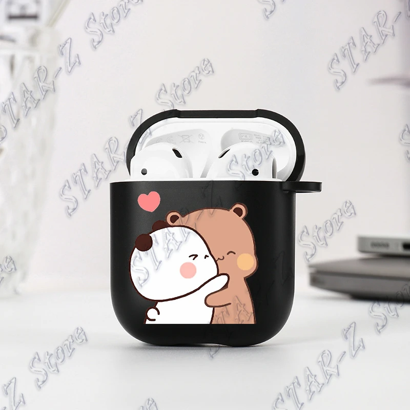 Capa de silicone macia para Apple Airpods, Baby Bear, Panda, Bubu Dudu, Fone de ouvido, Love, Shockproof, Air Pods Pro 2, 1, 3