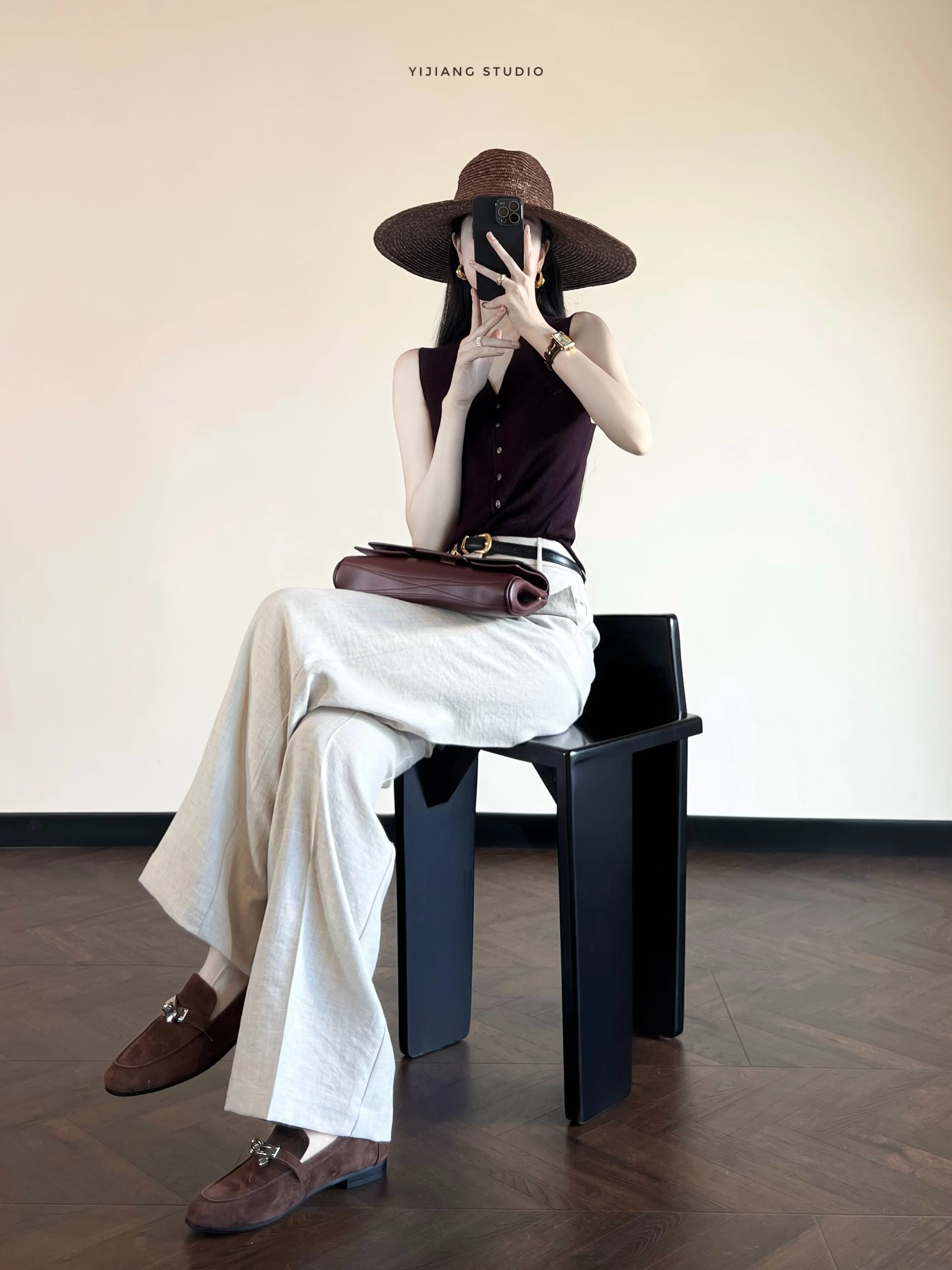 Linen Pant Wide - High Waist Wide Leg Pants Unbleached