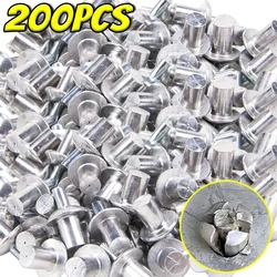 200/10PCS Aluminum Alloy Expansion Rivets Hammer Drive Expansion Nails Head Piercing Rivet Stainless Steel Rod Screws Fasteners