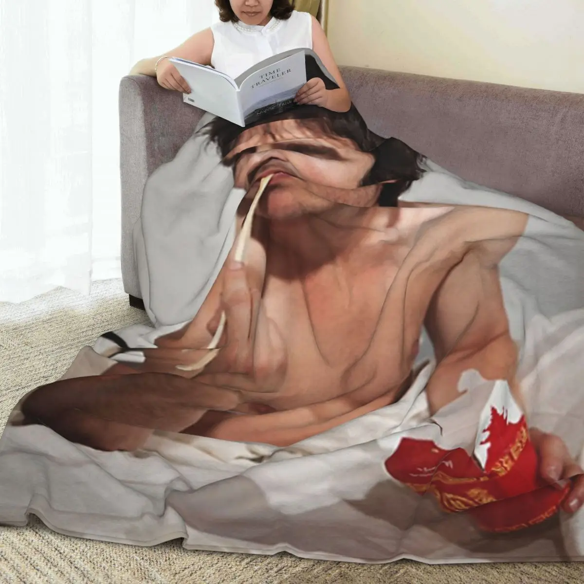 Throw Blanket Ian Somerhalder Micro Fleece Blanket Four Sizes Fashionable Comfortable For Bedroom AntiPilling Blanket