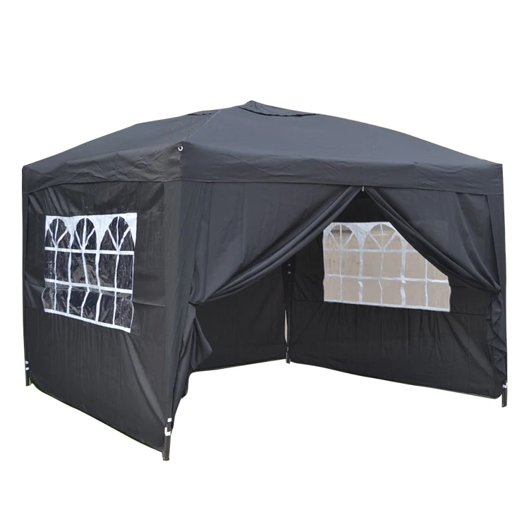 3x3 Foldable Trade Show Tent Water-Proof Anti-Tear Canopy Sunshade Church Window Design for Outdoor Camping 4-6 Person Capacity