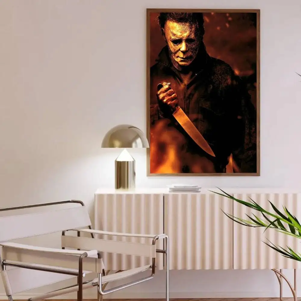 1 قطعة فيلم الرعب مايكل مايرز المشارك ذاتية اللصق الفن ورقة مقاومة للماء ملصق مقهى بار غرفة جدار ديكور #6